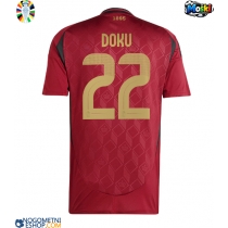 Moški Nogometni dresi Belgija Jeremy Doku #22 Domači EP 2024 Kratek Rokav